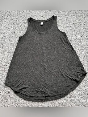 Old Navy Dark Gray w/gold specks Scoop Neck Tank Top